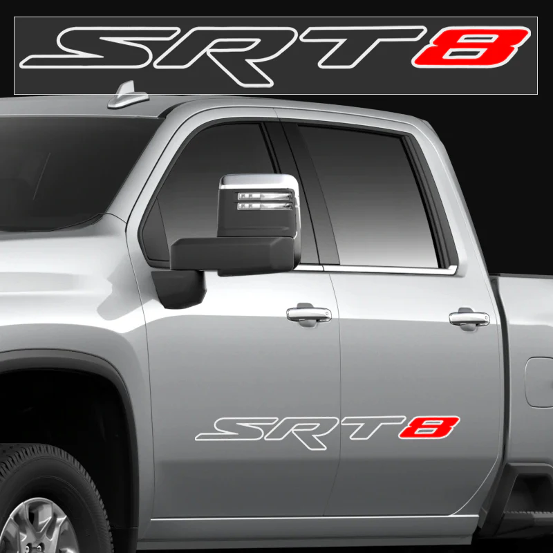 SRT-8 Windshield Rear Window Bumper Banner Side Outline Vinyl Decal Sticker - Image 4
