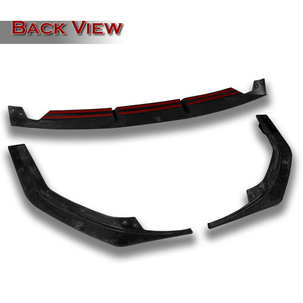 ST-Style For 2021-2023 Hyundai Elantra N-Line Front Bumper Body Splitter Spoiler Lip 3PCS -Real Carbon Fiber - Image 4