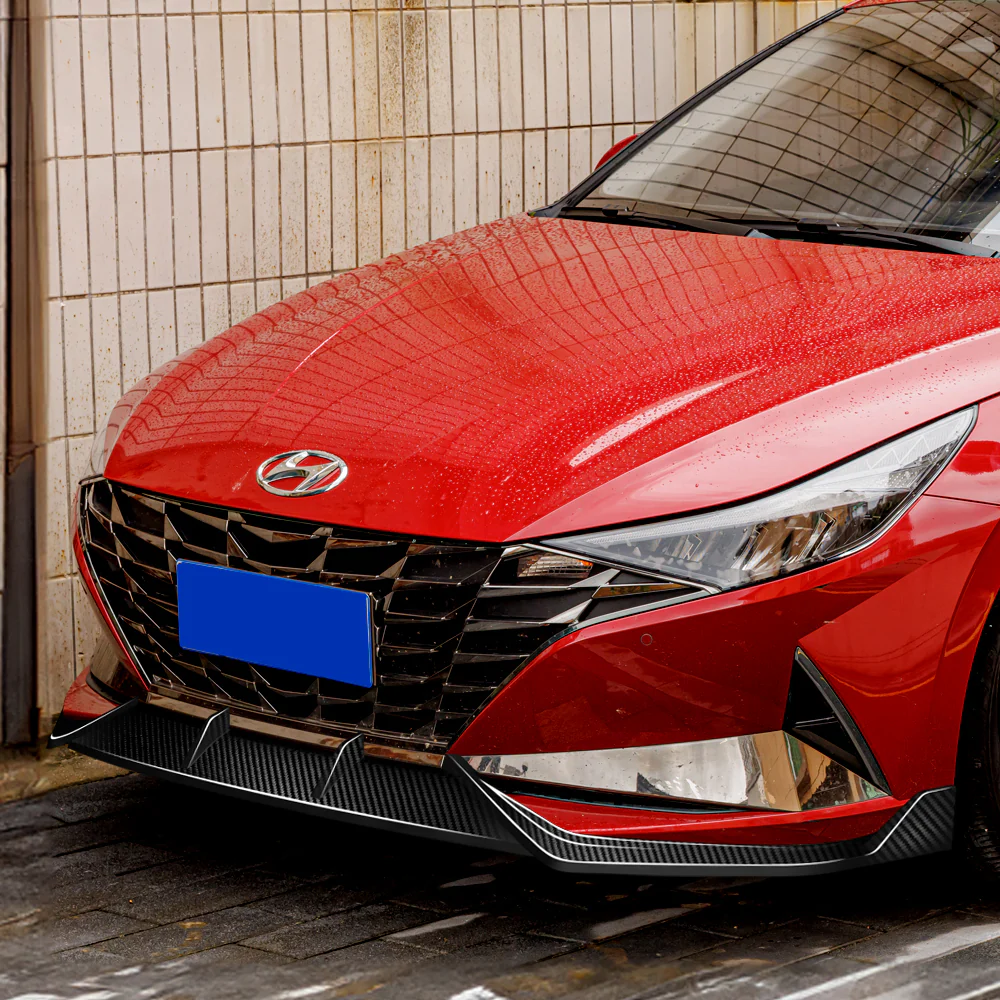 ST-Style For 2021-2023 Hyundai Elantra N-Line Front Bumper Body Splitter Spoiler Lip 3PCS -Real Carbon Fiber - Image 8