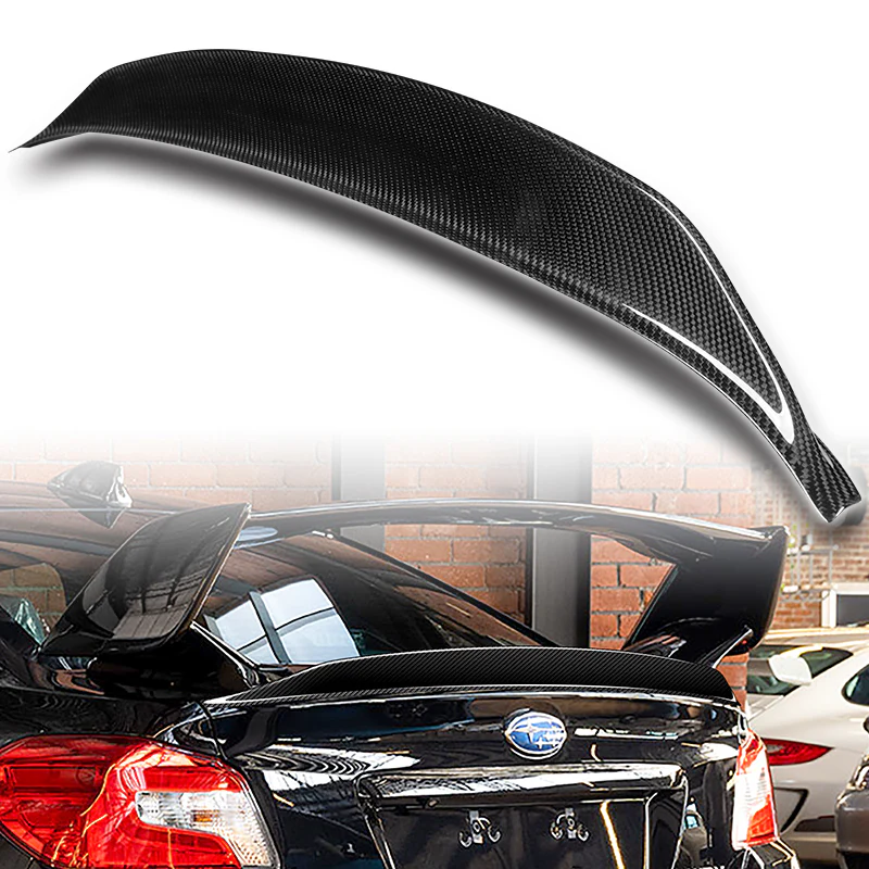 ST-Style Rear Trunk Lip Duckbill Spoiler Wing For 2015-2021 Subaru WRX STI Sedan -Real Carbon Fiber - Image 6