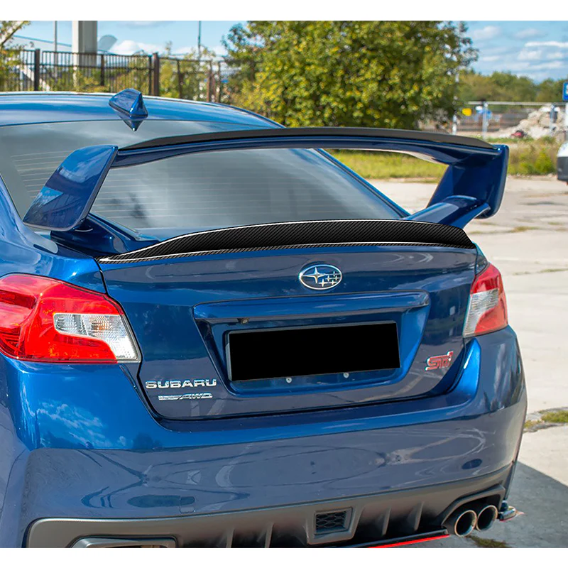 ST-Style Rear Trunk Lip Duckbill Spoiler Wing For 2015-2021 Subaru WRX STI Sedan -Real Carbon Fiber - Image 7