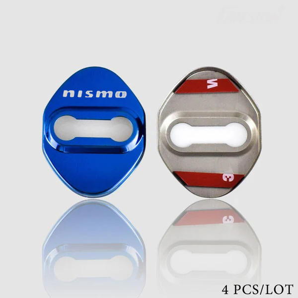 Stainless Steel Blue Door Lock Door Striker Cover for NISMO - Image 2