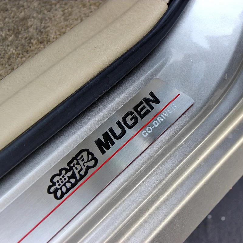 Mugen Stainless Steel Door Sill Entry Guard for 2006-2011 Honda Civic 4DR Sedan - Image 6