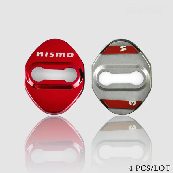 Stainless Steel Red Door Lock Door Striker Cover for NISMO - Image 2