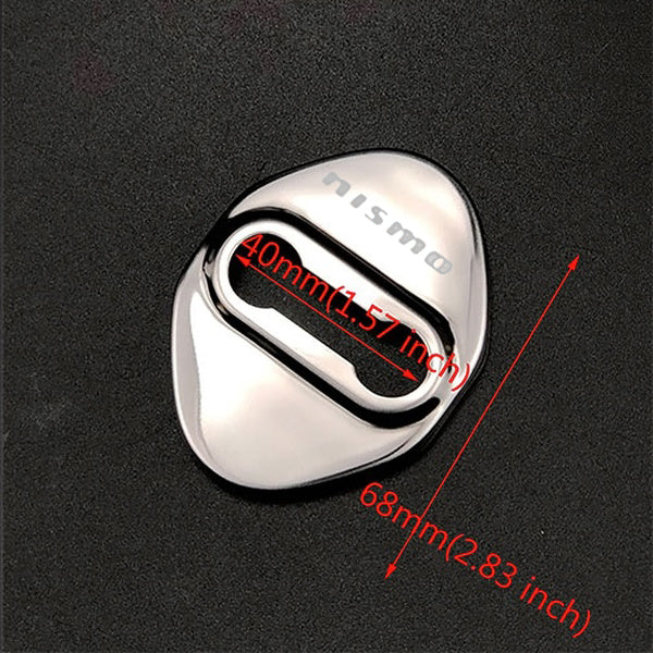 Stainless Steel Red Door Lock Door Striker Cover for NISMO - Image 3