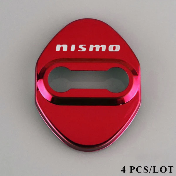 Stainless Steel Red Door Lock Door Striker Cover for NISMO - Image 4