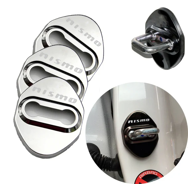 Stainless Steel Silver Door Lock Door Striker Cover for NISMO - Image 4