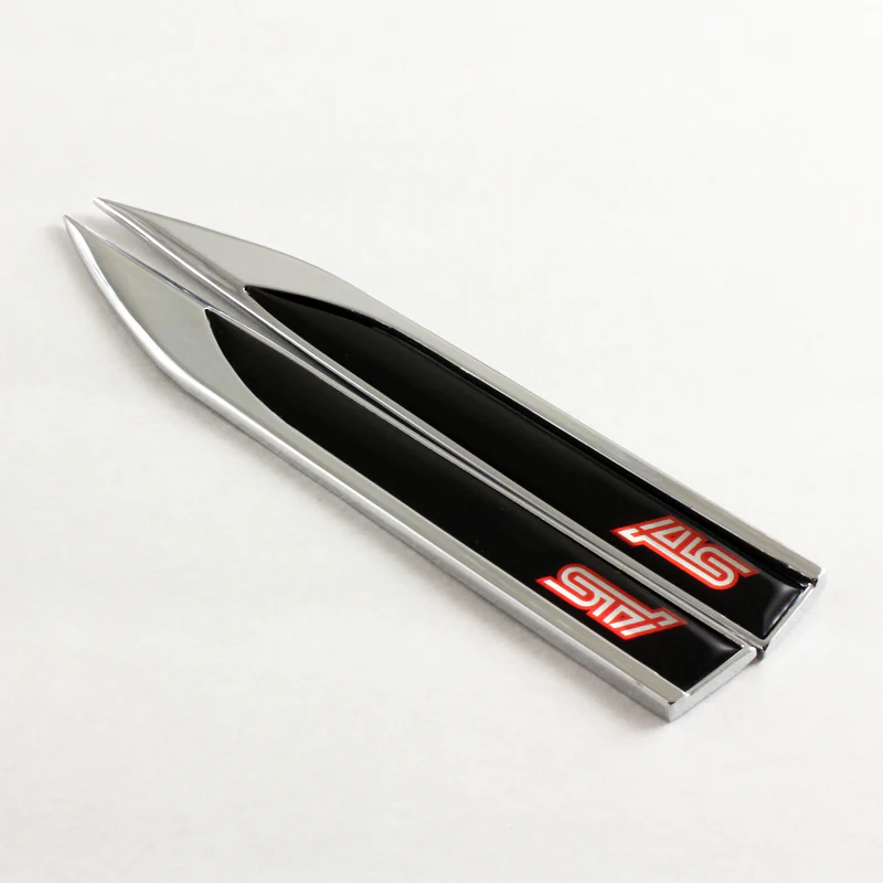 STi Black 3D Metal Emblem Sticker 2 pcs - Image 5