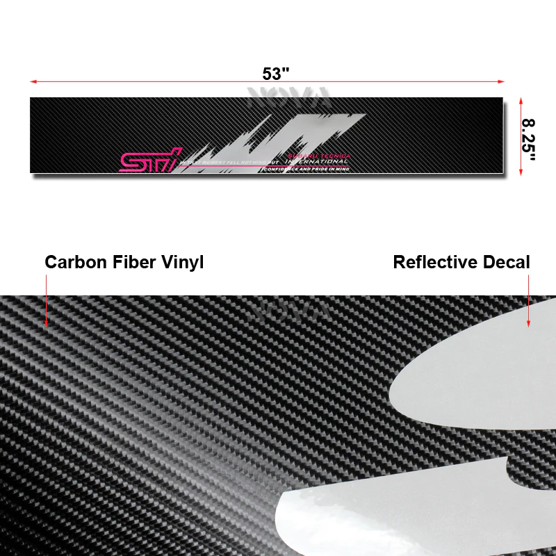 Subaru STI Carbon Fiber Windshield Banner - Image 3