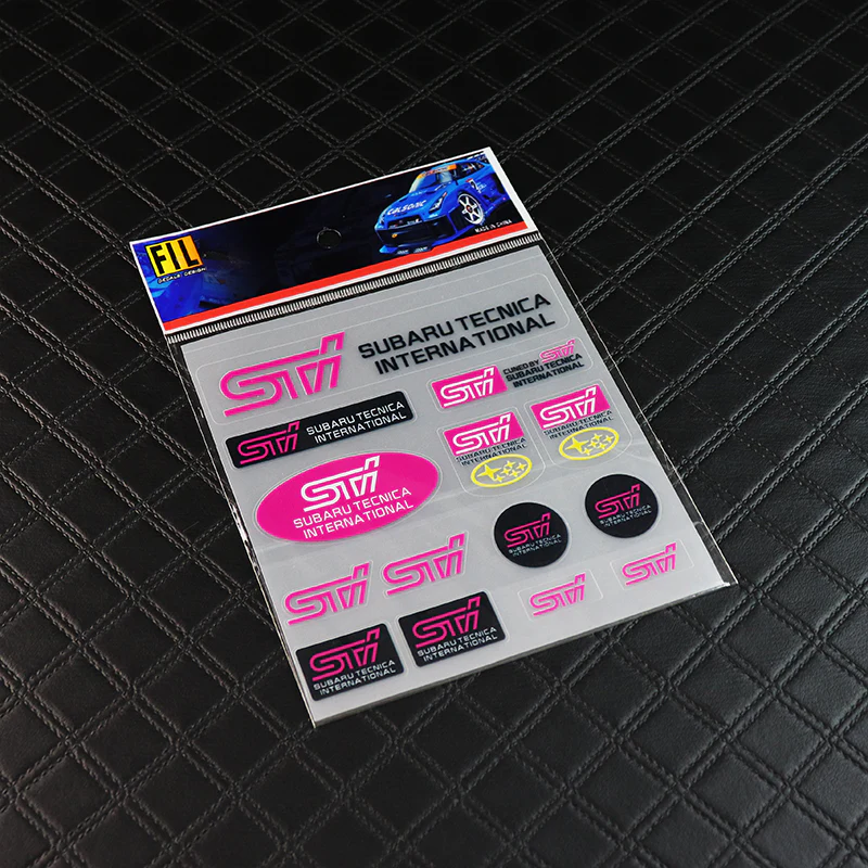 Subaru STI 15pcs Reflective Sticker Set - Image 4