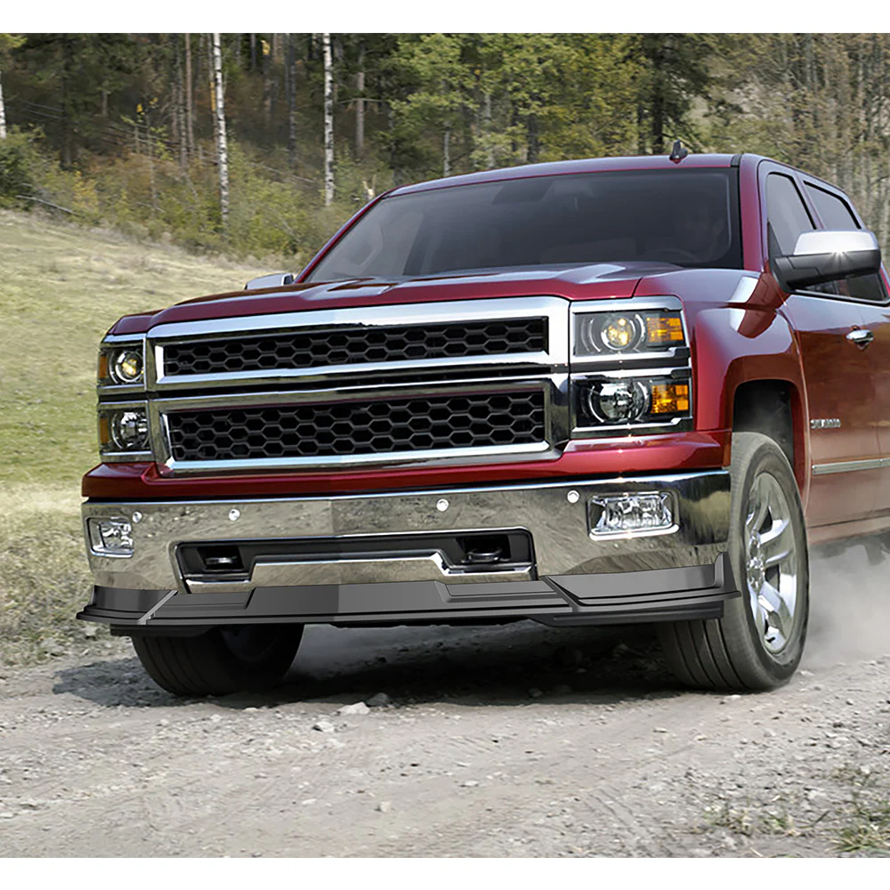 STP-Style For 2014-2015 Chevrolet Chevy Silverado 1500 Front Bumper Lower Lip Splitter -Unpainted Matte Black - Image 5