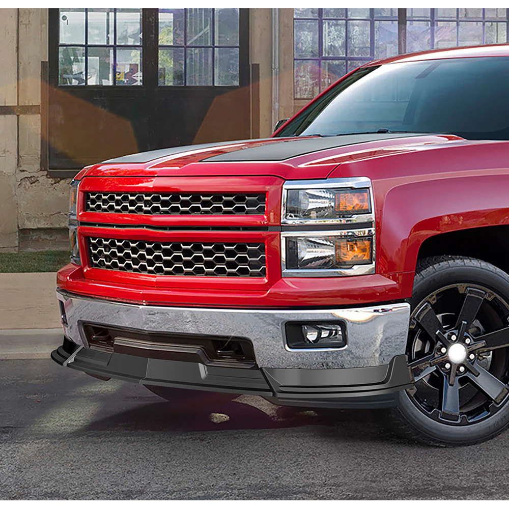 STP-Style For 2014-2015 Chevrolet Chevy Silverado 1500 Front Bumper Lower Lip Splitter -Unpainted Matte Black - Image 7