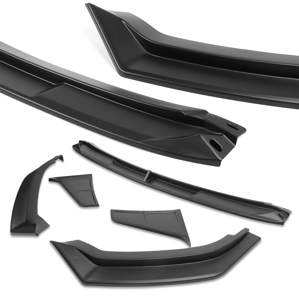 STP-Style For 2014-2017 Infiniti Q50 Luxe / Base Front Bumper Lip -Unpainted Matte Black - Image 3