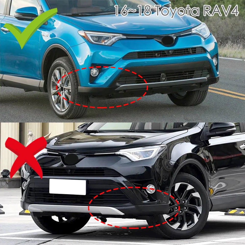 STP-Style For 2016 2017 2018 Toyota RAV4 Front Bumper Lower Lip Splitter With LED Sequential Light -Painted Black - Image 13