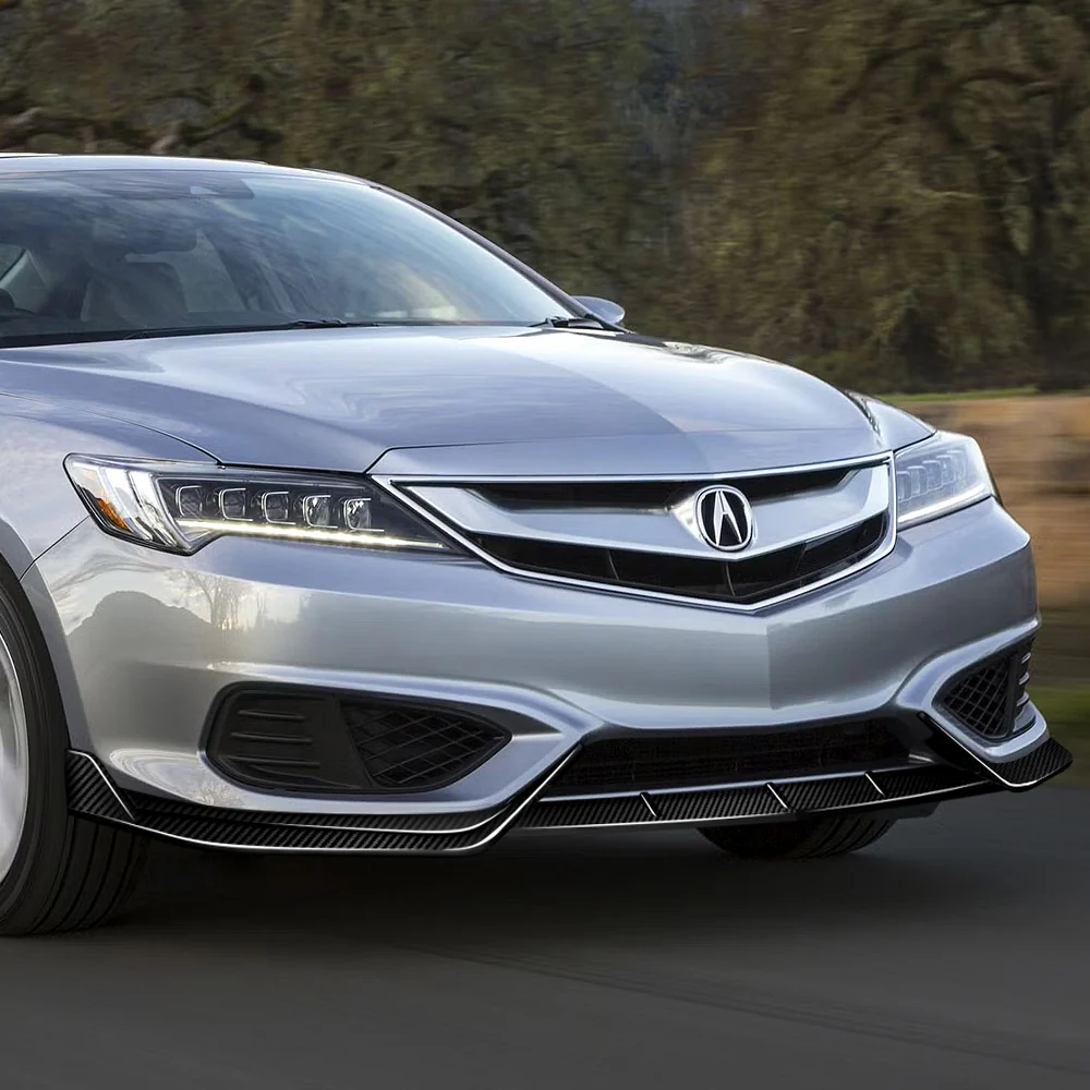 STP-Style For 2016-2018 Acura ILX Front Bumper Body Splitter Spoiler Lip 3PCS -Real Carbon Fiber - Image 5