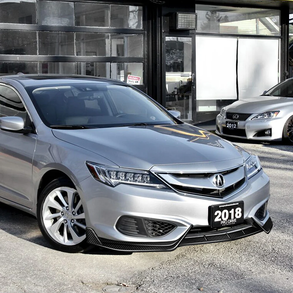 STP-Style For 2016-2018 Acura ILX Front Bumper Body Splitter Spoiler Lip 3PCS -Real Carbon Fiber - Image 7