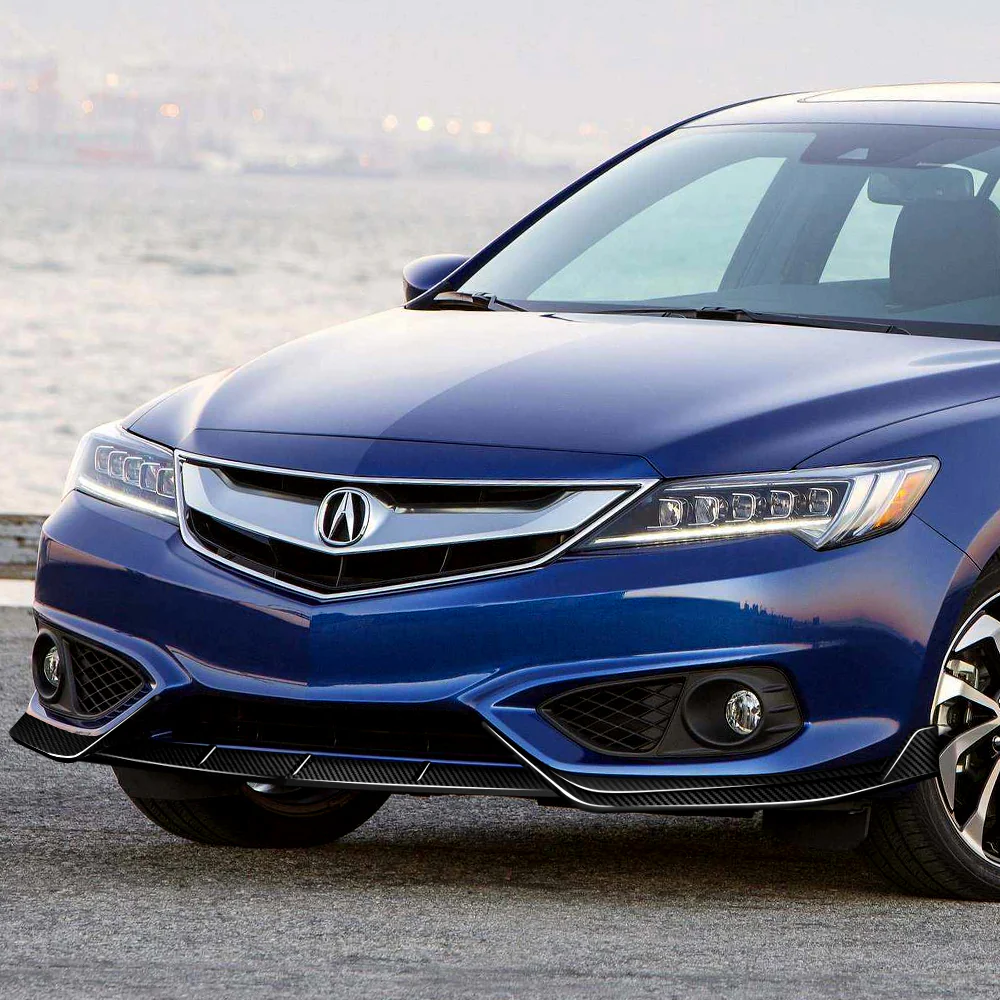 STP-Style For 2016-2018 Acura ILX Front Bumper Body Splitter Spoiler Lip 3PCS -Real Carbon Fiber - Image 8