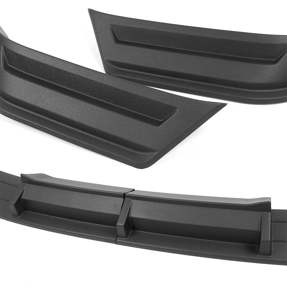 STP-Style For 2018 2019 2020 Ford F-150 Front Bumper Lip Splitter -Unpainted Matte Black - Image 2