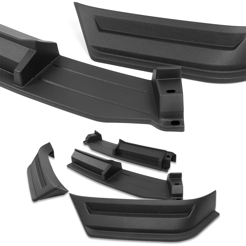 STP-Style For 2018 2019 2020 Ford F-150 Front Bumper Lip Splitter -Unpainted Matte Black - Image 4