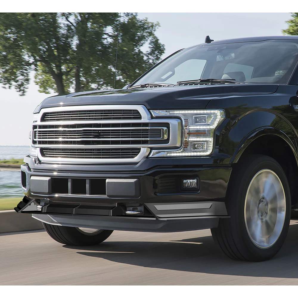STP-Style For 2018 2019 2020 Ford F-150 Front Bumper Lip Splitter -Unpainted Matte Black - Image 6