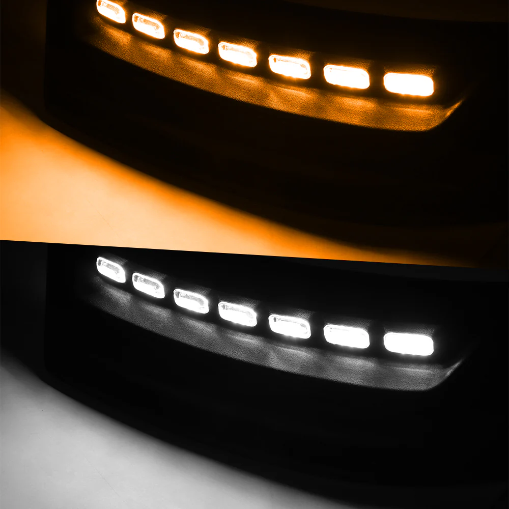 STP-Style For 2018 2019 2020 Ford F-150 Front Bumper Lip Splitter With LED Sequential Light -Unpainted Matte Black - Image 6