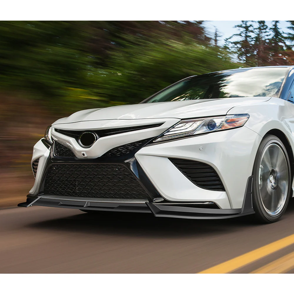 STP-Style For 2018-2020 Toyota Camry SE / XSE Front Bumper Lip -Unpainted Matte Black - Image 7
