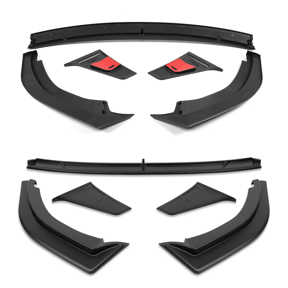 STP-Style For 2018-2023 Kia Stinger GT-Line Front Bumper Lip Splitter -Unpainted Matte Black - Image 4