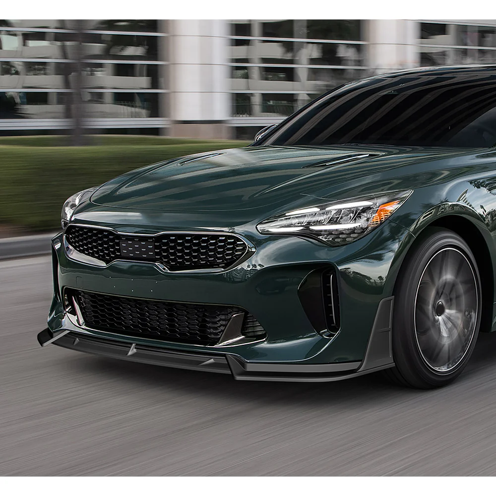 STP-Style For 2018-2023 Kia Stinger GT-Line Front Bumper Lip Splitter -Unpainted Matte Black - Image 7