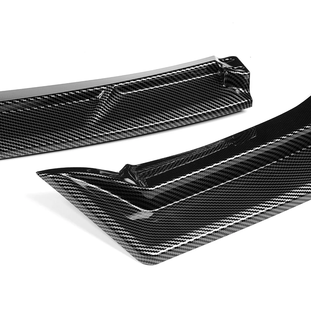 STP-Style For 2018-2023 Kia Stinger GT-Line Front Bumper Lip Splitter -Carbon Fiber Look - Image 2