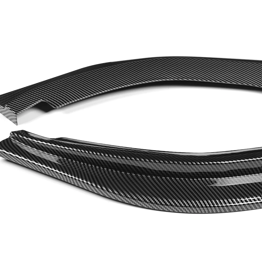 STP-Style For 2018-2023 Kia Stinger GT-Line Front Bumper Lip Splitter -Carbon Fiber Look - Image 3