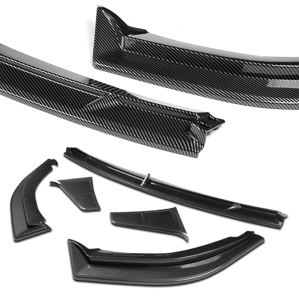 STP-Style For 2018-2023 Kia Stinger GT-Line Front Bumper Lip Splitter -Carbon Fiber Look - Image 5