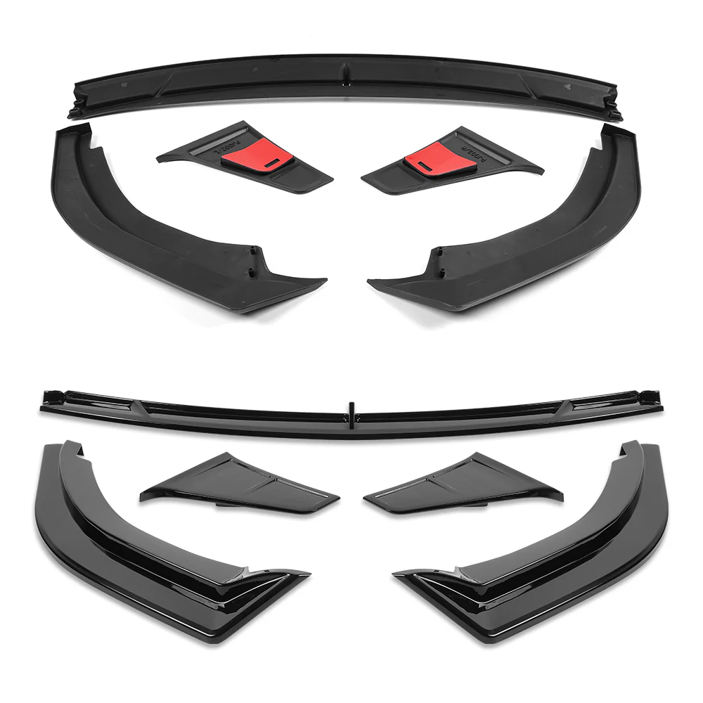 STP-Style For 2018-2023 Kia Stinger GT-Line Front Bumper Lip Splitter -Painted Black - Image 2