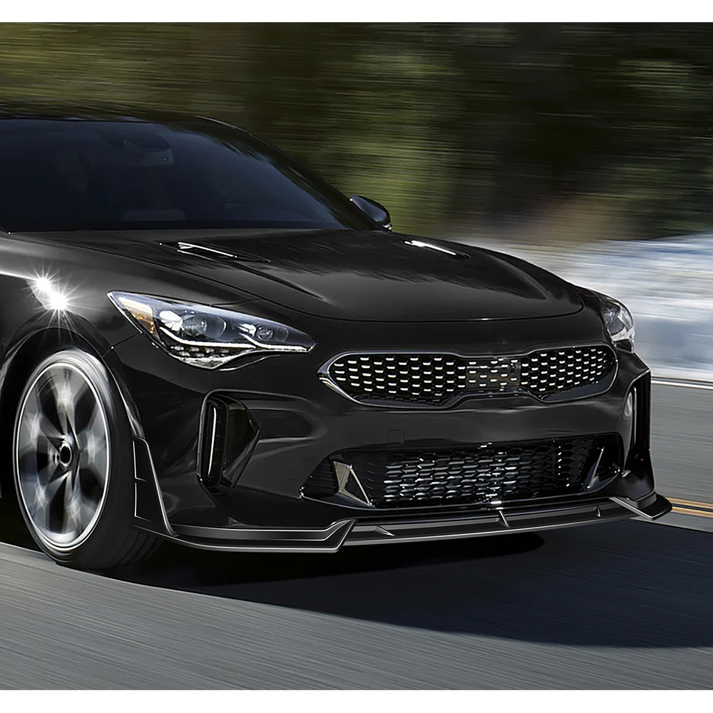 STP-Style For 2018-2023 Kia Stinger GT-Line Front Bumper Lip Splitter -Painted Black - Image 5
