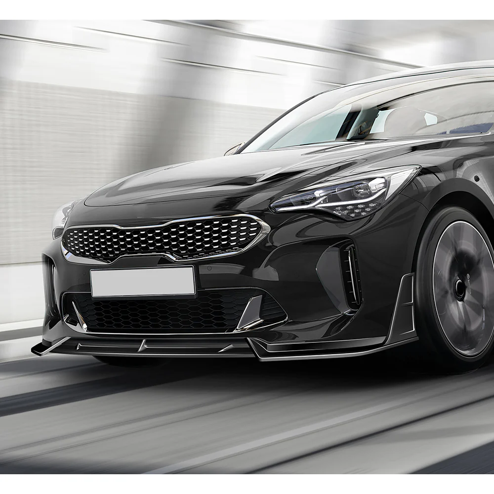 STP-Style For 2018-2023 Kia Stinger GT-Line Front Bumper Lip Splitter -Painted Black - Image 6