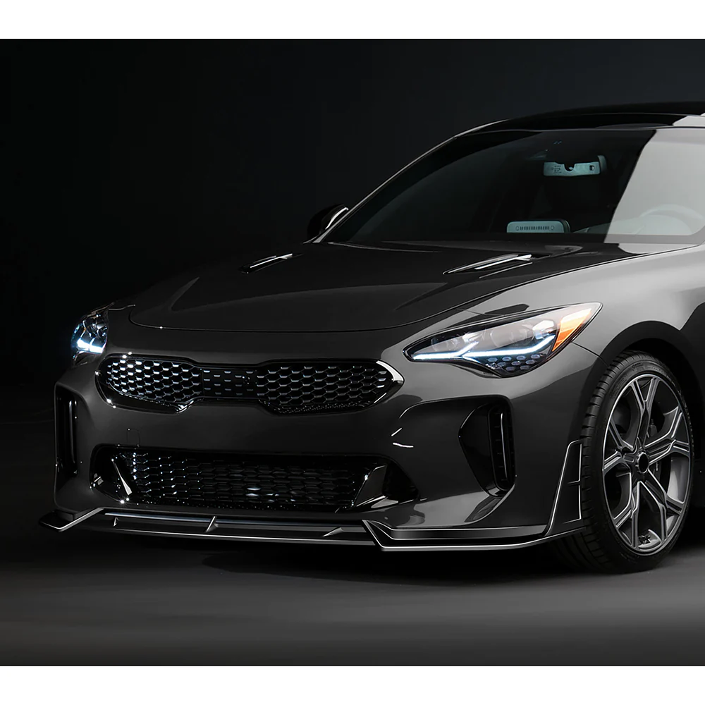 STP-Style For 2018-2023 Kia Stinger GT-Line Front Bumper Lip Splitter -Painted Black - Image 8