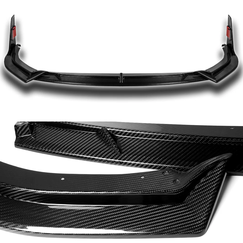 STP-Style For 2018-2023 Kia Stinger GT-Line Front Bumper Lip Splitter -Real Carbon Fiber - Image 2