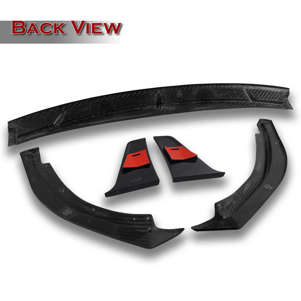 STP-Style For 2018-2023 Kia Stinger GT-Line Front Bumper Lip Splitter -Real Carbon Fiber - Image 4