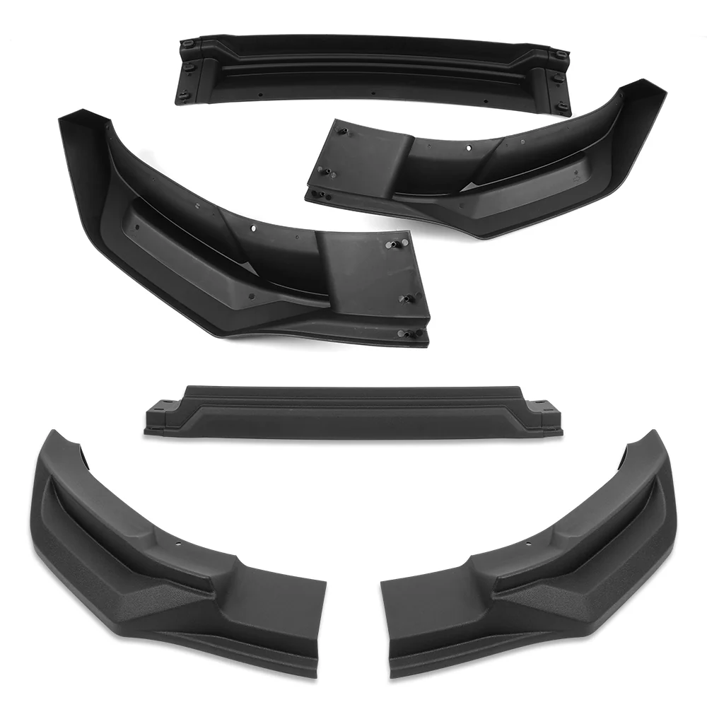 STP-Style For 2019 2020 2021 2022 2023 Ford Ranger Front Bumper Lip Splitter -Unpainted Matte Black - Image 4
