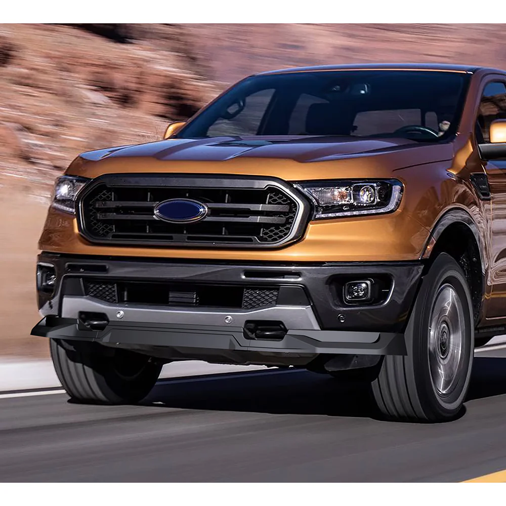 STP-Style For 2019 2020 2021 2022 2023 Ford Ranger Front Bumper Lip Splitter -Unpainted Matte Black - Image 5