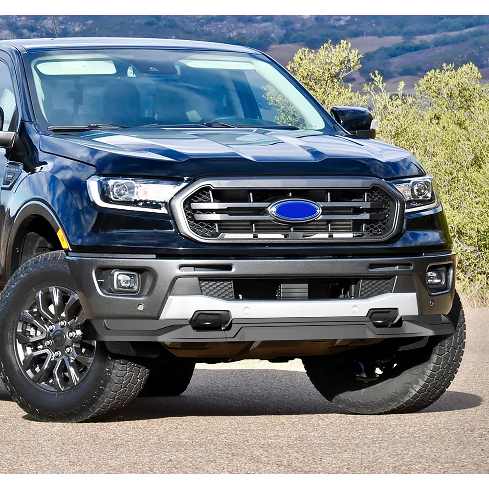 STP-Style For 2019 2020 2021 2022 2023 Ford Ranger Front Bumper Lip Splitter -Unpainted Matte Black - Image 7