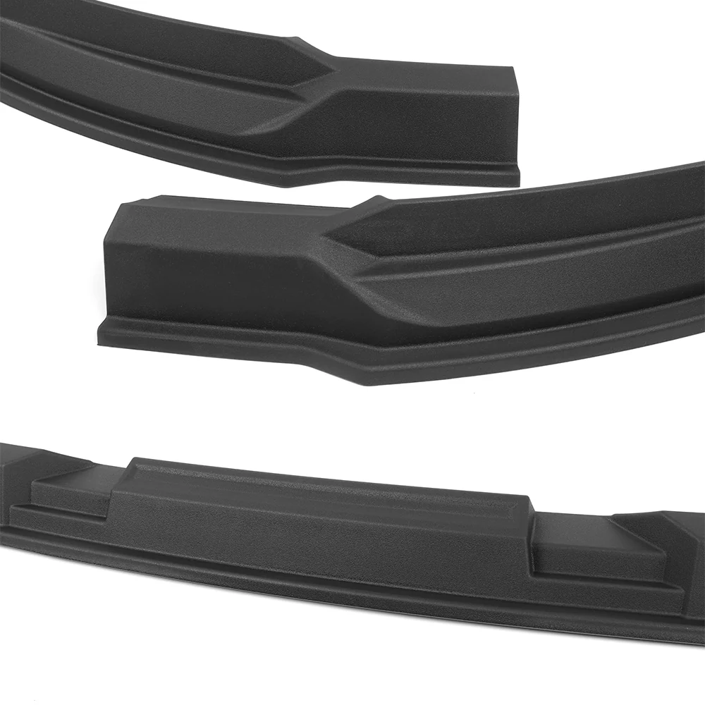 STP-Style For 2019 2020 2021 GMC Sierra 1500 Front Bumper Lip Splitter -Unpainted Matte Black - Image 3