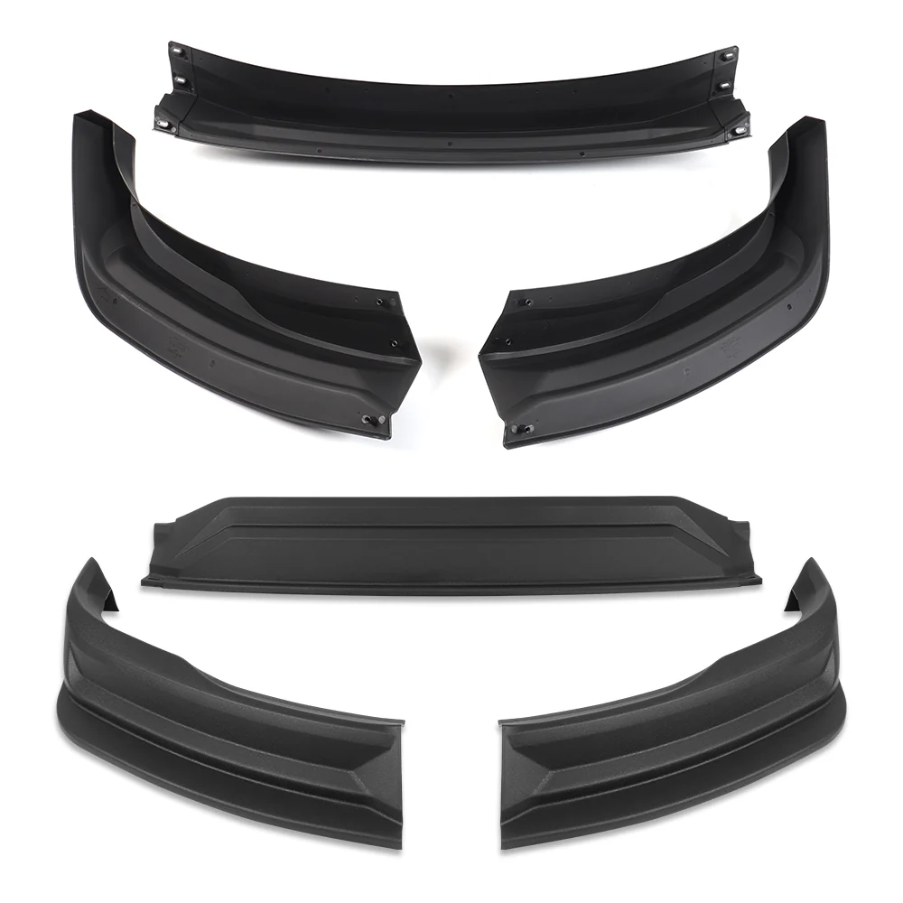 STP-Style For 2019-2024 Dodge Ram 1500 Trucks Front Bumper Lower Lip Splitter -Unpainted Matte Black - Image 3