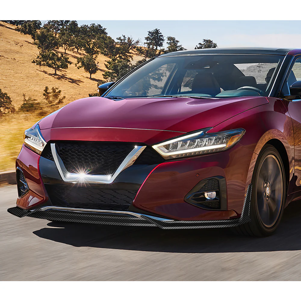 STP-Style For 2019-2024 Nissan Maxima Front Bumper Splitter Spoiler Lip 5PCS -Carbon Look Style - Image 8