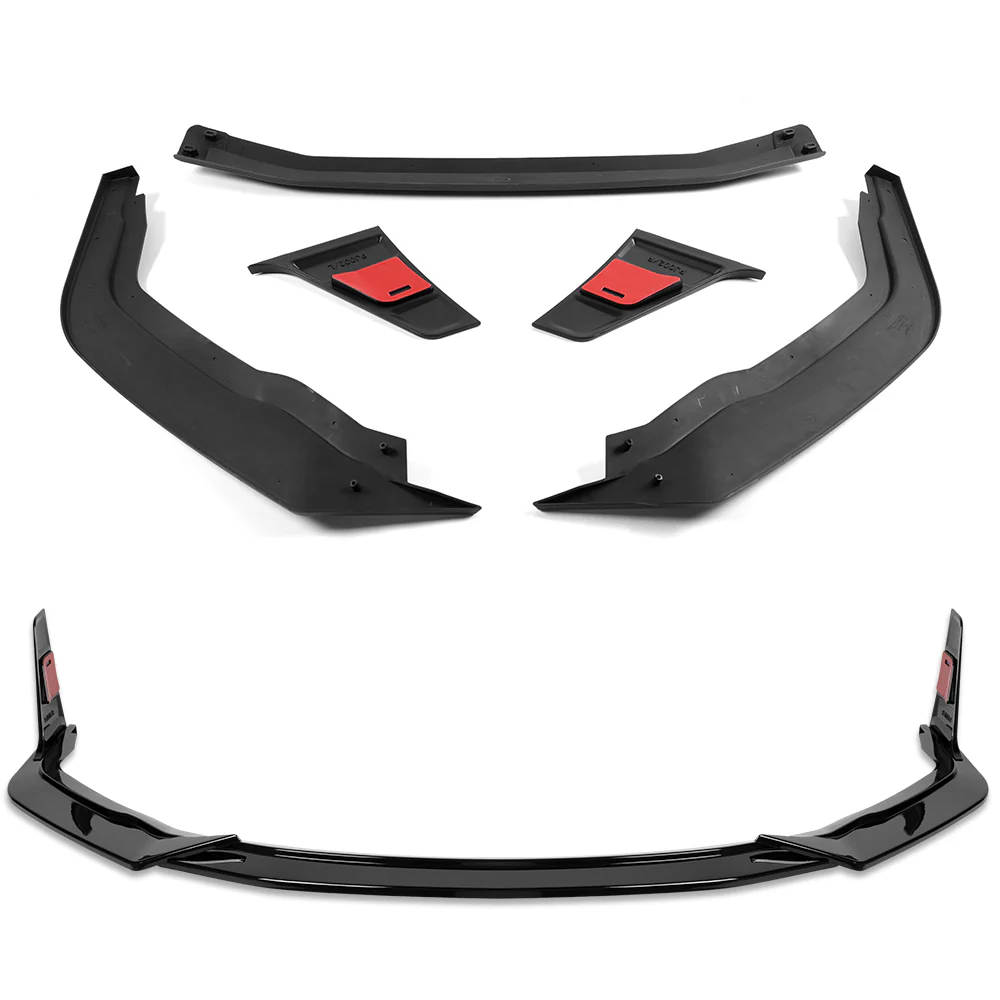 STP-Style For 2019-2024 Nissan Maxima Front Bumper Splitter Spoiler Lip 5PCS -Painted Black - Image 4