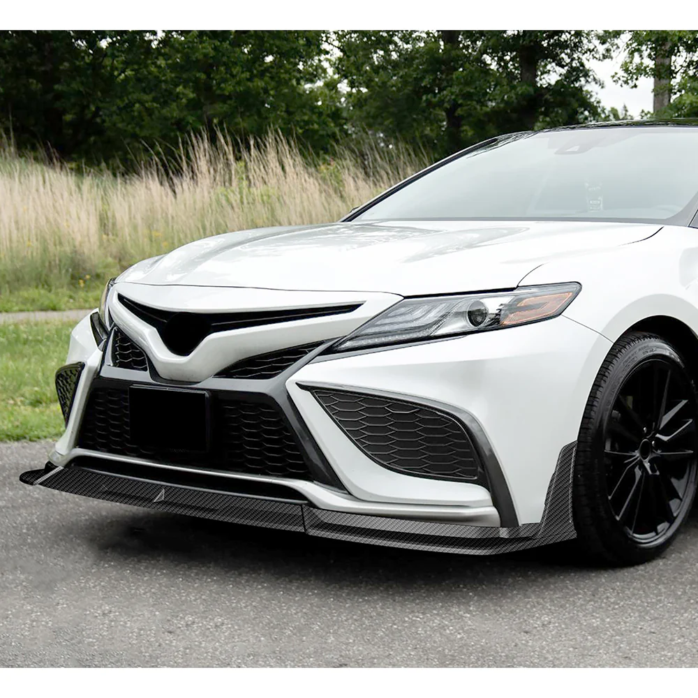 STP-Style For 2021 2022 2023 2024 Toyota Camry SE XSE Front Bumper Lower Lip Splitter -Carbon Fiber Look - Image 5