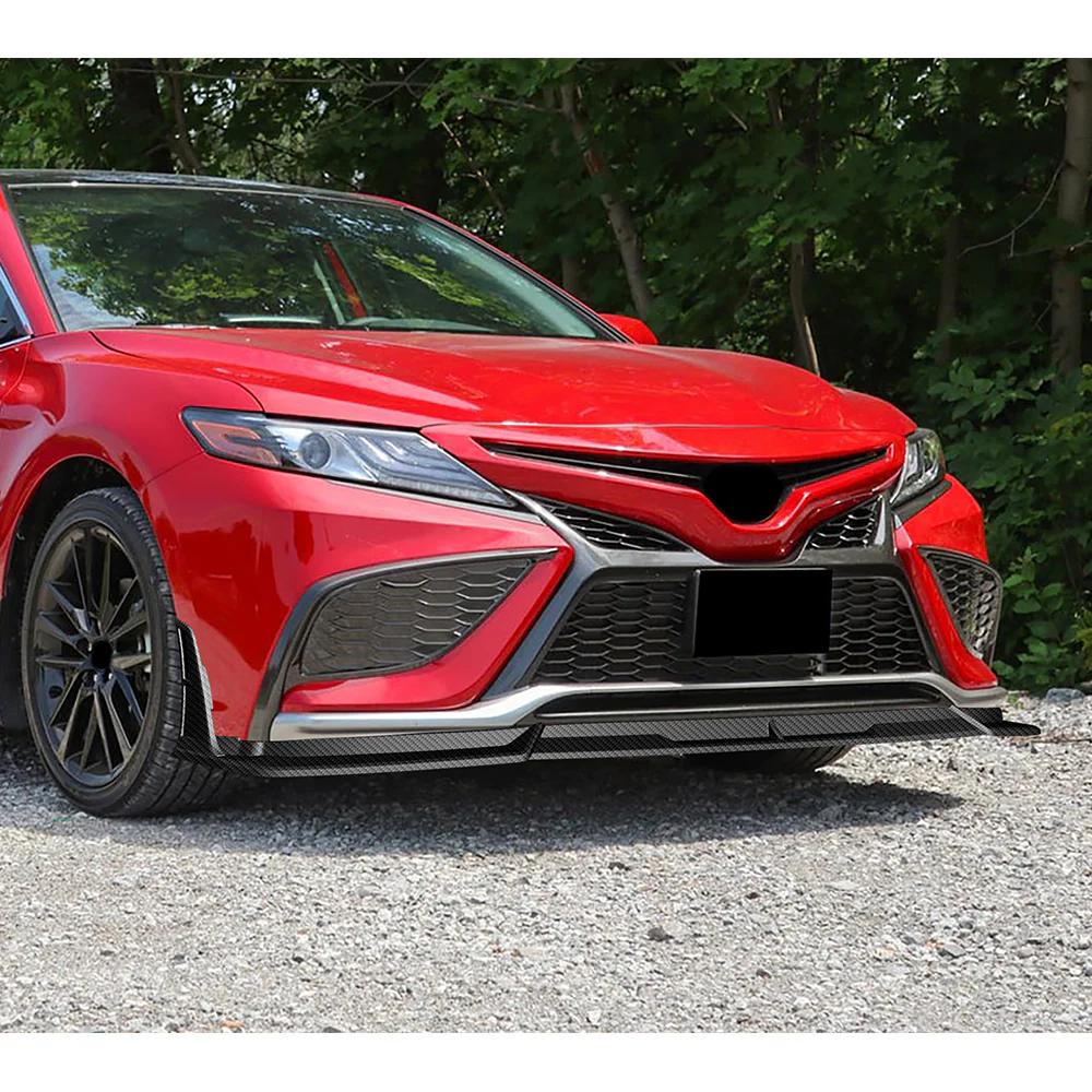 STP-Style For 2021 2022 2023 2024 Toyota Camry SE XSE Front Bumper Lower Lip Splitter -Carbon Fiber Look - Image 6
