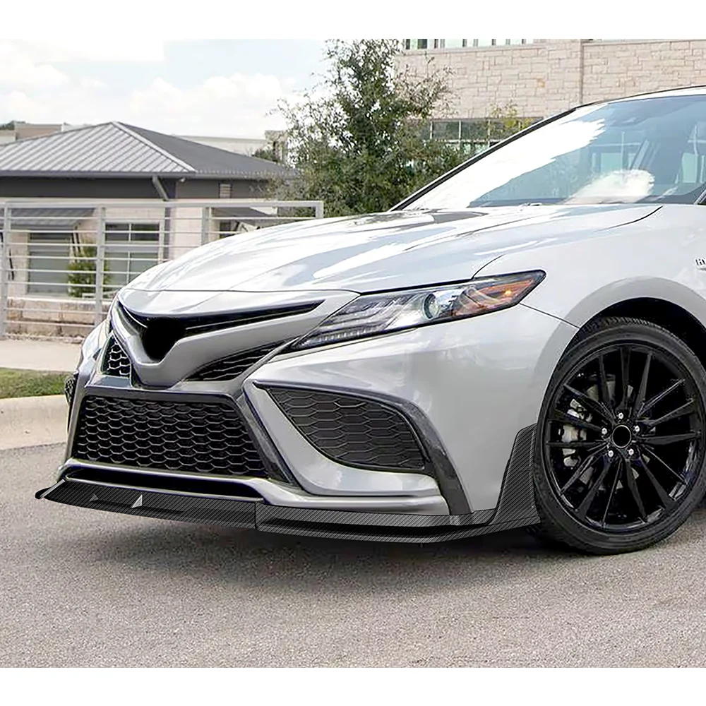 STP-Style For 2021 2022 2023 2024 Toyota Camry SE XSE Front Bumper Lower Lip Splitter -Carbon Fiber Look - Image 7
