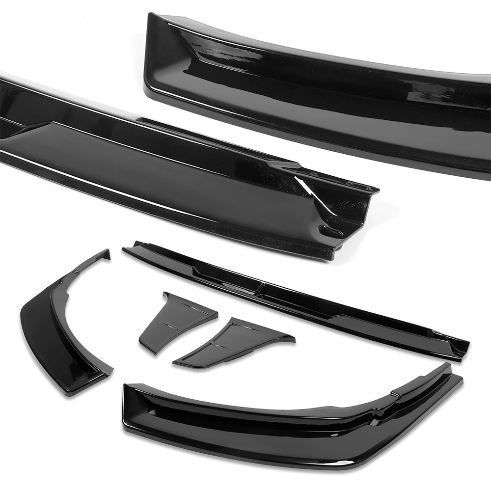 STP-Style For 2021 2022 2023 2024 Toyota Camry SE XSE Front Bumper Lower Lip Splitter -Painted Black - Image 2