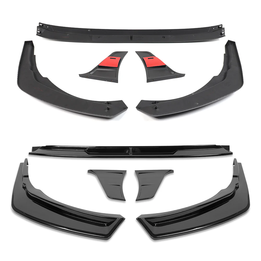 STP-Style For 2021 2022 2023 2024 Toyota Camry SE XSE Front Bumper Lower Lip Splitter -Painted Black - Image 3