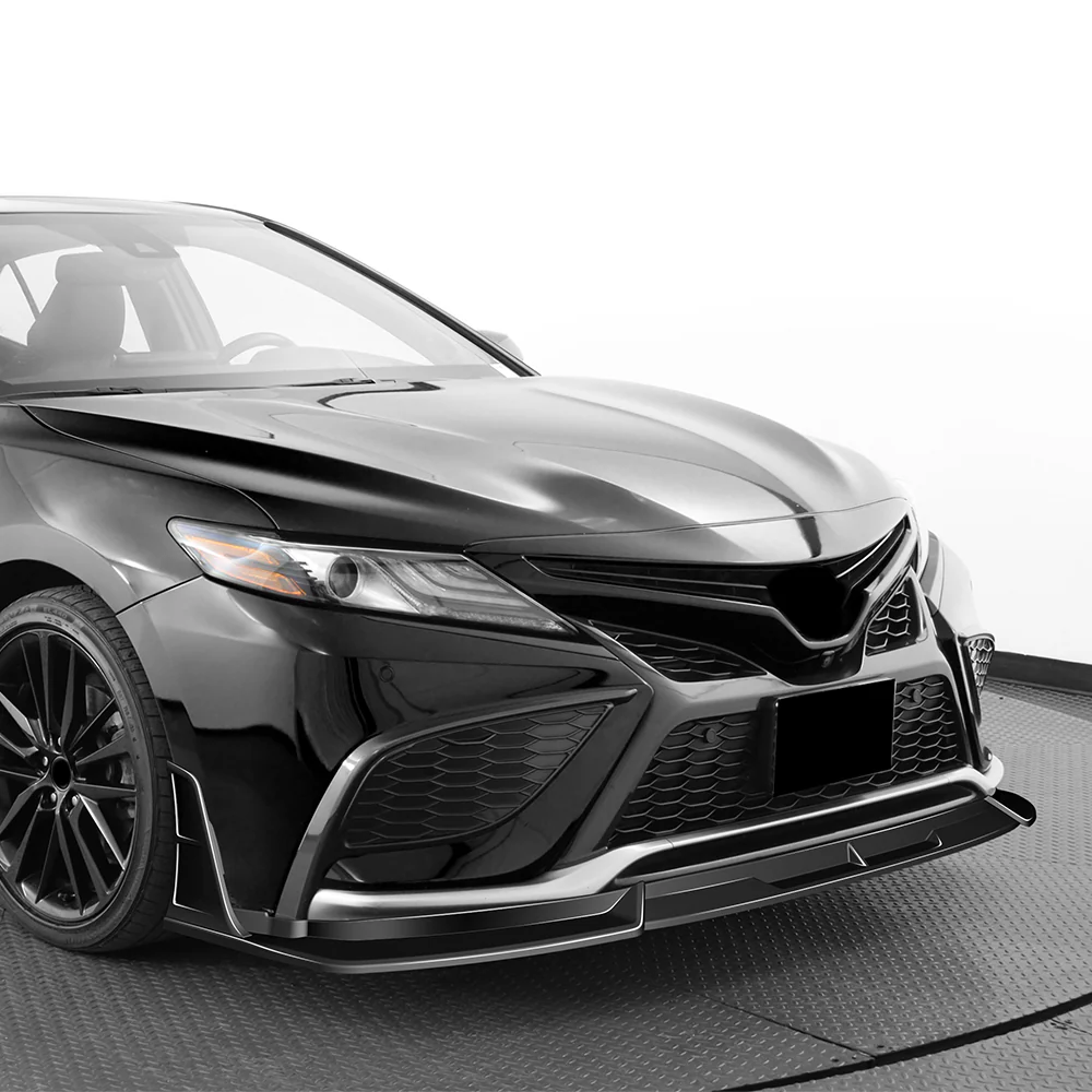 STP-Style For 2021 2022 2023 2024 Toyota Camry SE XSE Front Bumper Lower Lip Splitter -Painted Black - Image 5